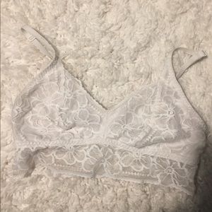 White lace bralette